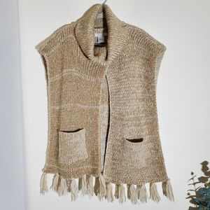 Francescas Cowl Neck Open Front Poncho